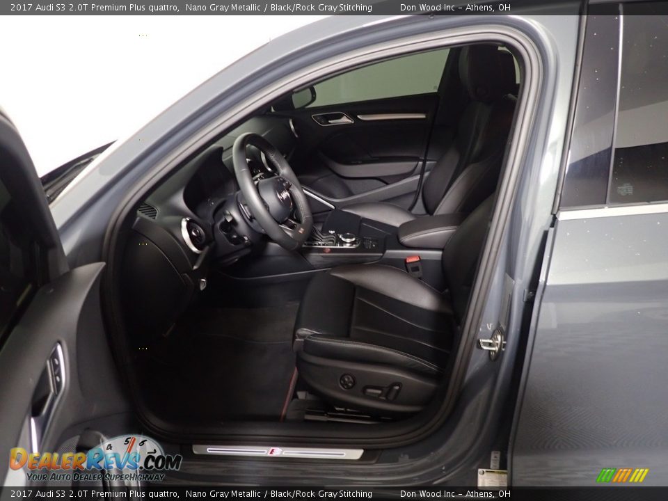 2017 Audi S3 2.0T Premium Plus quattro Nano Gray Metallic / Black/Rock Gray Stitching Photo #25