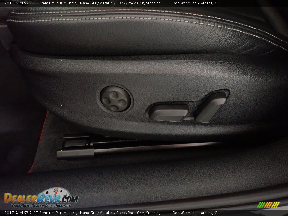 2017 Audi S3 2.0T Premium Plus quattro Nano Gray Metallic / Black/Rock Gray Stitching Photo #26