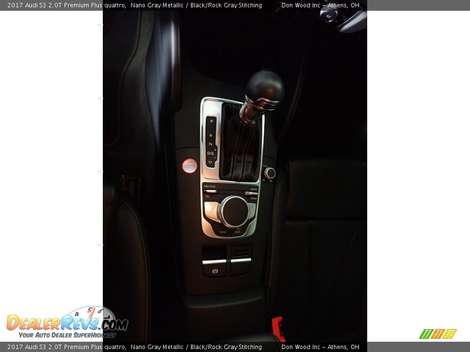 2017 Audi S3 2.0T Premium Plus quattro Nano Gray Metallic / Black/Rock Gray Stitching Photo #35