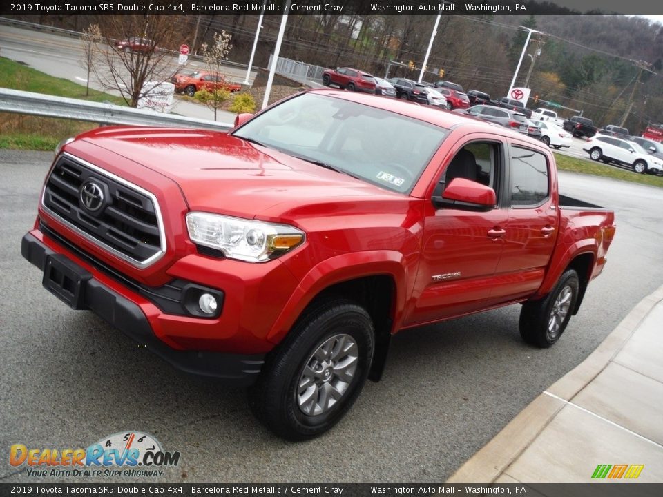 2019 Toyota Tacoma SR5 Double Cab 4x4 Barcelona Red Metallic / Cement Gray Photo #14