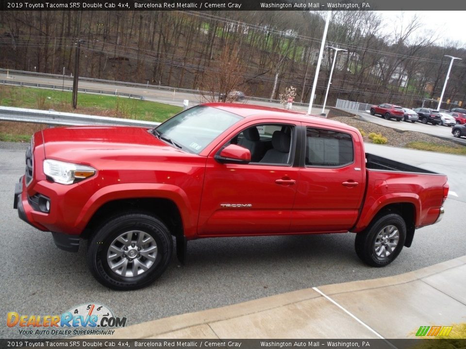 2019 Toyota Tacoma SR5 Double Cab 4x4 Barcelona Red Metallic / Cement Gray Photo #15