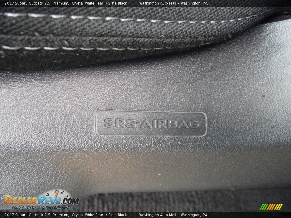 2017 Subaru Outback 2.5i Premium Crystal White Pearl / Slate Black Photo #24