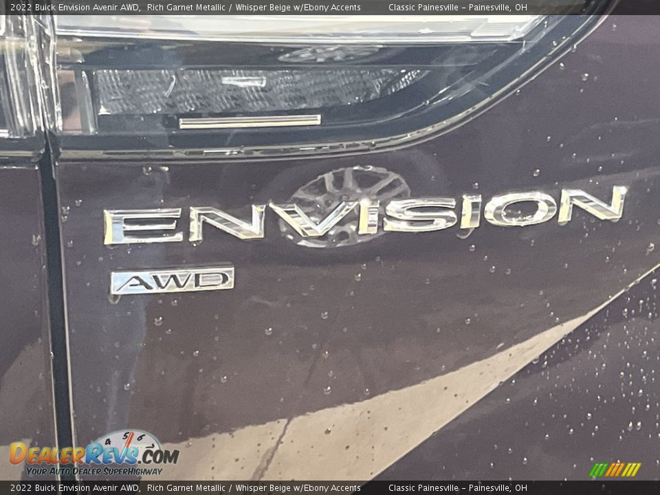 2022 Buick Envision Avenir AWD Rich Garnet Metallic / Whisper Beige w/Ebony Accents Photo #33