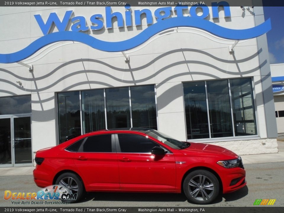 2019 Volkswagen Jetta R-Line Tornado Red / Titan Black/Storm Gray Photo #2