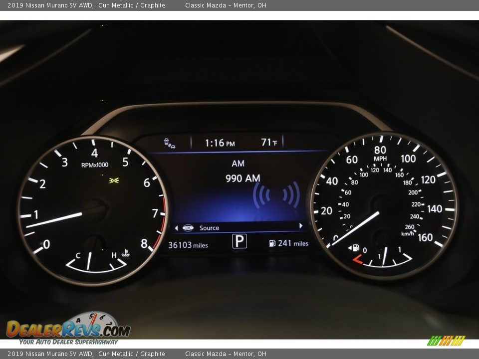 2019 Nissan Murano SV AWD Gun Metallic / Graphite Photo #8