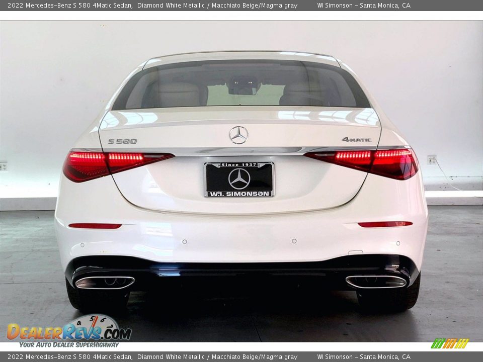 2022 Mercedes-Benz S 580 4Matic Sedan Diamond White Metallic / Macchiato Beige/Magma gray Photo #3