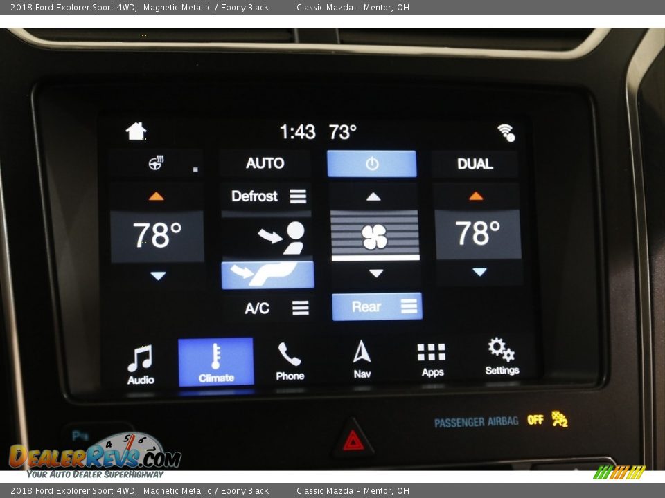 2018 Ford Explorer Sport 4WD Magnetic Metallic / Ebony Black Photo #12
