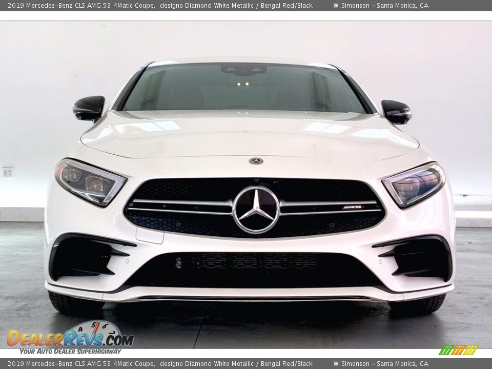 2019 Mercedes-Benz CLS AMG 53 4Matic Coupe designo Diamond White Metallic / Bengal Red/Black Photo #2