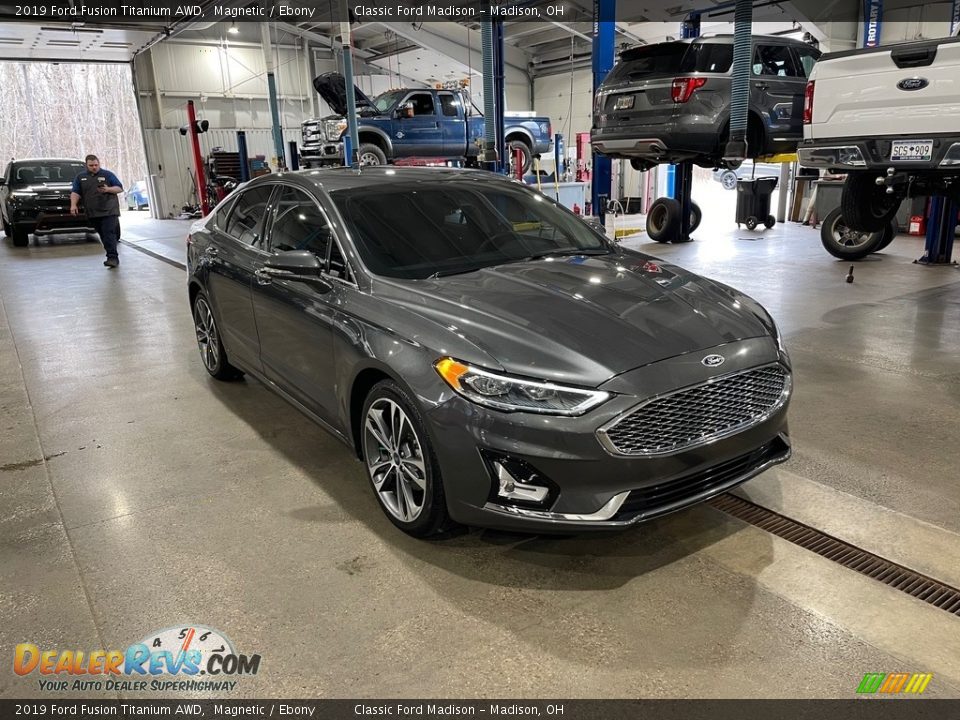 2019 Ford Fusion Titanium AWD Magnetic / Ebony Photo #3