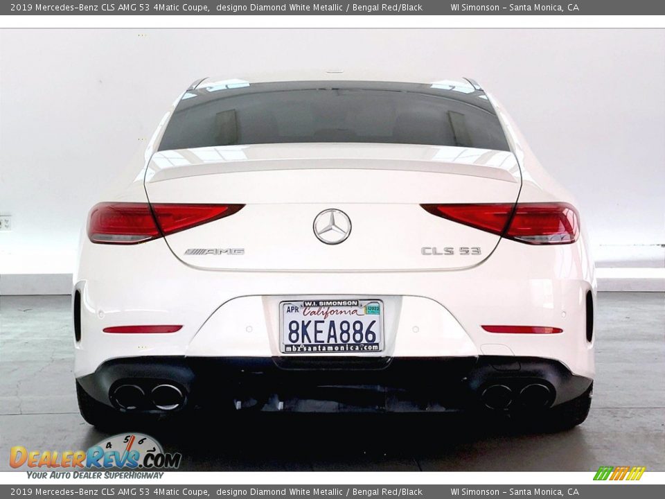 2019 Mercedes-Benz CLS AMG 53 4Matic Coupe designo Diamond White Metallic / Bengal Red/Black Photo #3