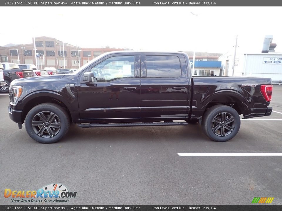 Agate Black Metallic 2022 Ford F150 XLT SuperCrew 4x4 Photo #5