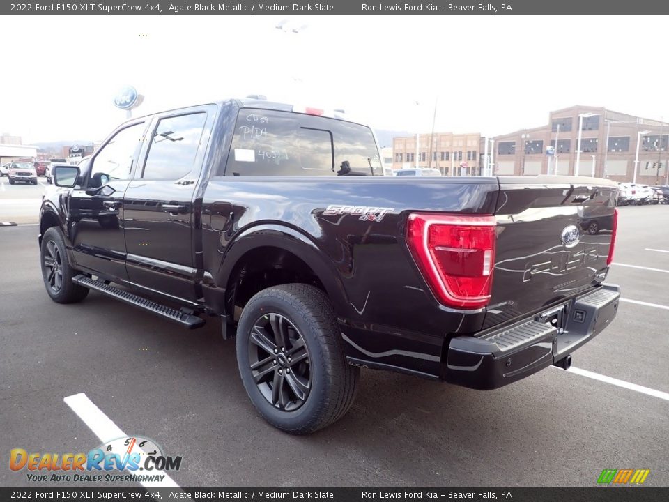 2022 Ford F150 XLT SuperCrew 4x4 Agate Black Metallic / Medium Dark Slate Photo #6