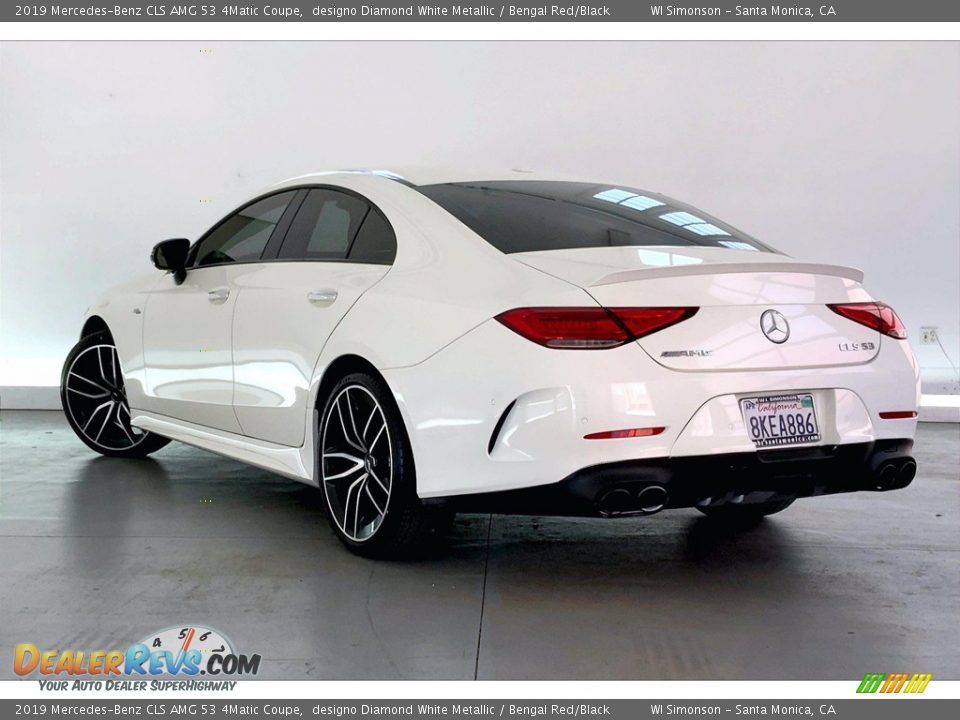 2019 Mercedes-Benz CLS AMG 53 4Matic Coupe designo Diamond White Metallic / Bengal Red/Black Photo #10