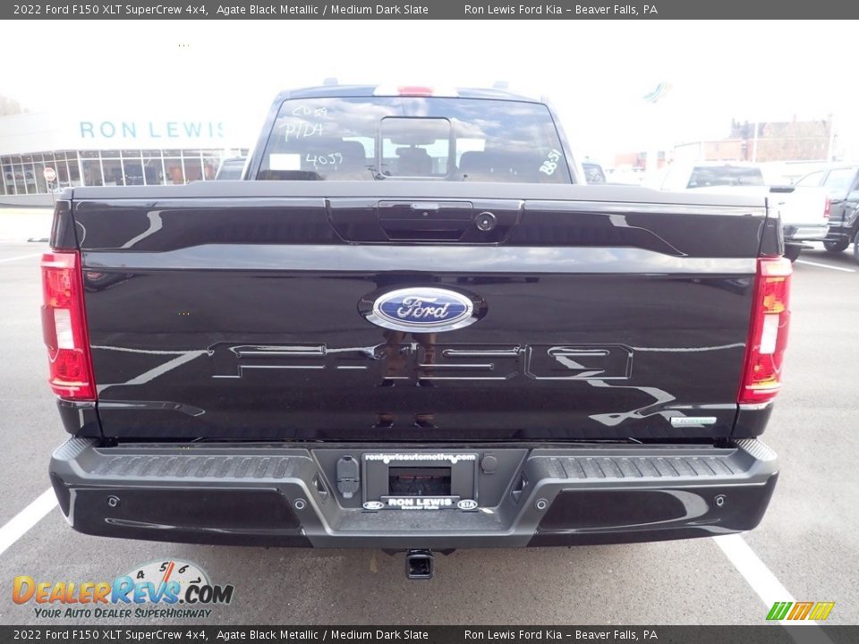 2022 Ford F150 XLT SuperCrew 4x4 Agate Black Metallic / Medium Dark Slate Photo #7