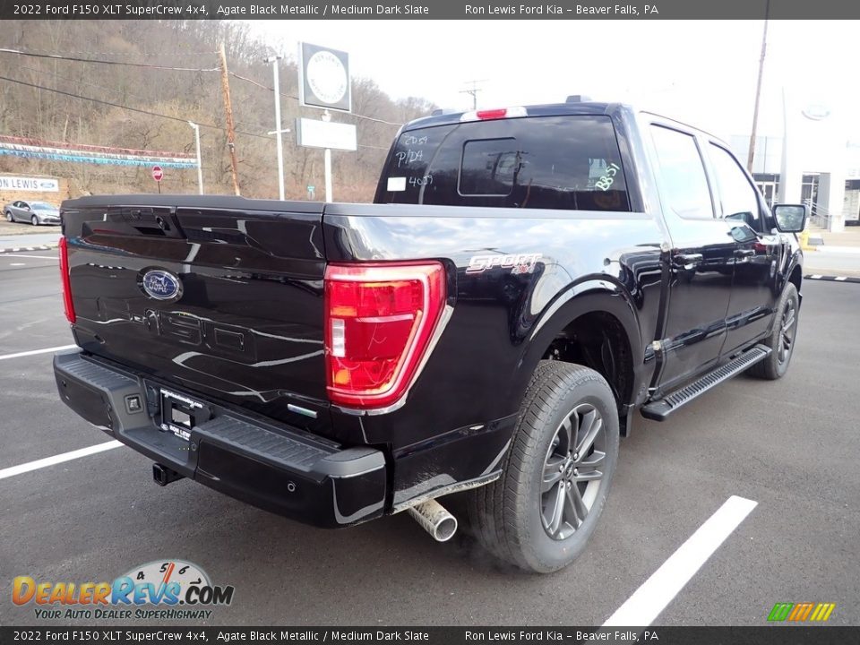 2022 Ford F150 XLT SuperCrew 4x4 Agate Black Metallic / Medium Dark Slate Photo #8
