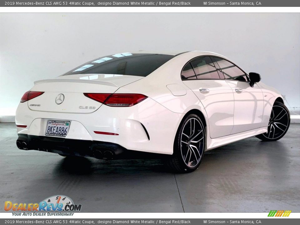 2019 Mercedes-Benz CLS AMG 53 4Matic Coupe designo Diamond White Metallic / Bengal Red/Black Photo #13