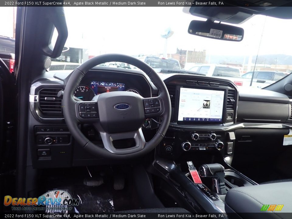 2022 Ford F150 XLT SuperCrew 4x4 Agate Black Metallic / Medium Dark Slate Photo #13