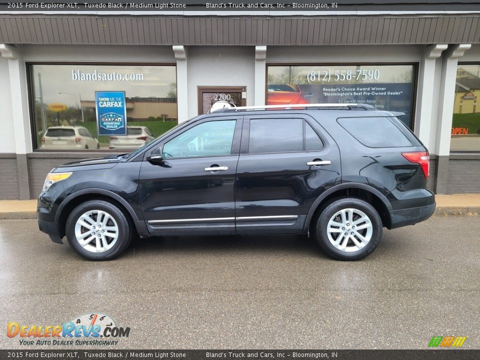 2015 Ford Explorer XLT Tuxedo Black / Medium Light Stone Photo #1