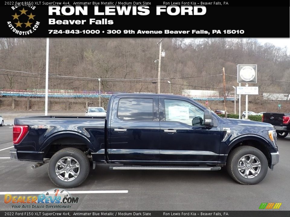 2022 Ford F150 XLT SuperCrew 4x4 Antimatter Blue Metallic / Medium Dark Slate Photo #1
