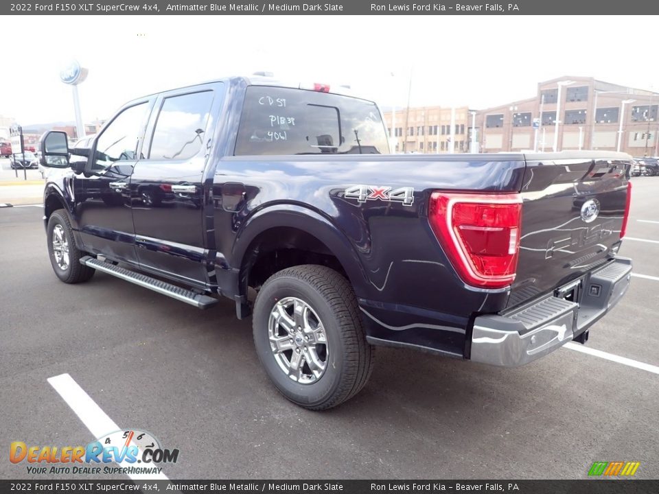2022 Ford F150 XLT SuperCrew 4x4 Antimatter Blue Metallic / Medium Dark Slate Photo #6
