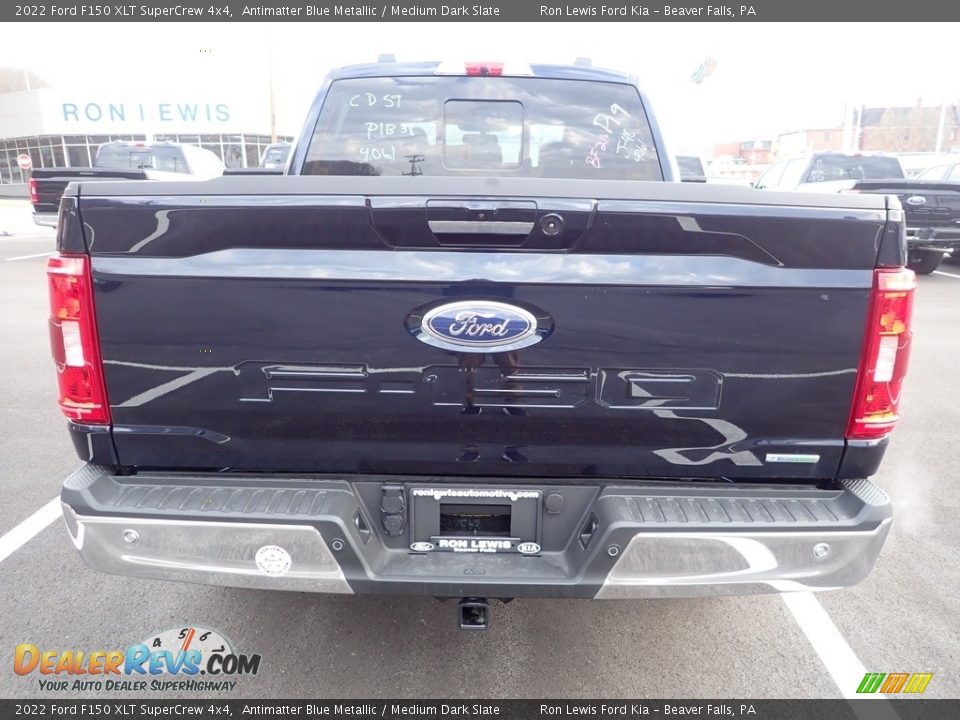2022 Ford F150 XLT SuperCrew 4x4 Antimatter Blue Metallic / Medium Dark Slate Photo #7