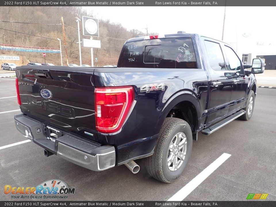 2022 Ford F150 XLT SuperCrew 4x4 Antimatter Blue Metallic / Medium Dark Slate Photo #8
