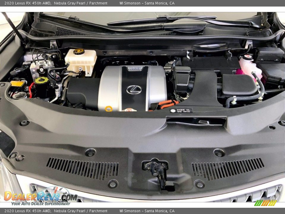 2020 Lexus RX 450h AWD 3.5 Liter DOHC 24-Valve VVT-i V6 Gasoline/Electric Hybrid Engine Photo #9
