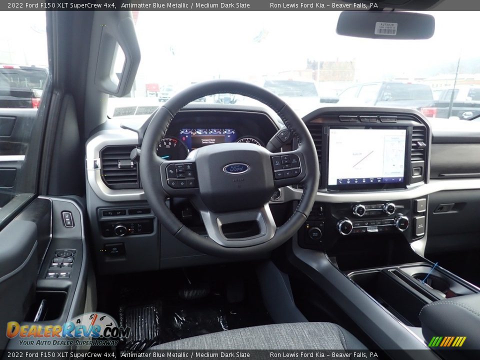 2022 Ford F150 XLT SuperCrew 4x4 Antimatter Blue Metallic / Medium Dark Slate Photo #13