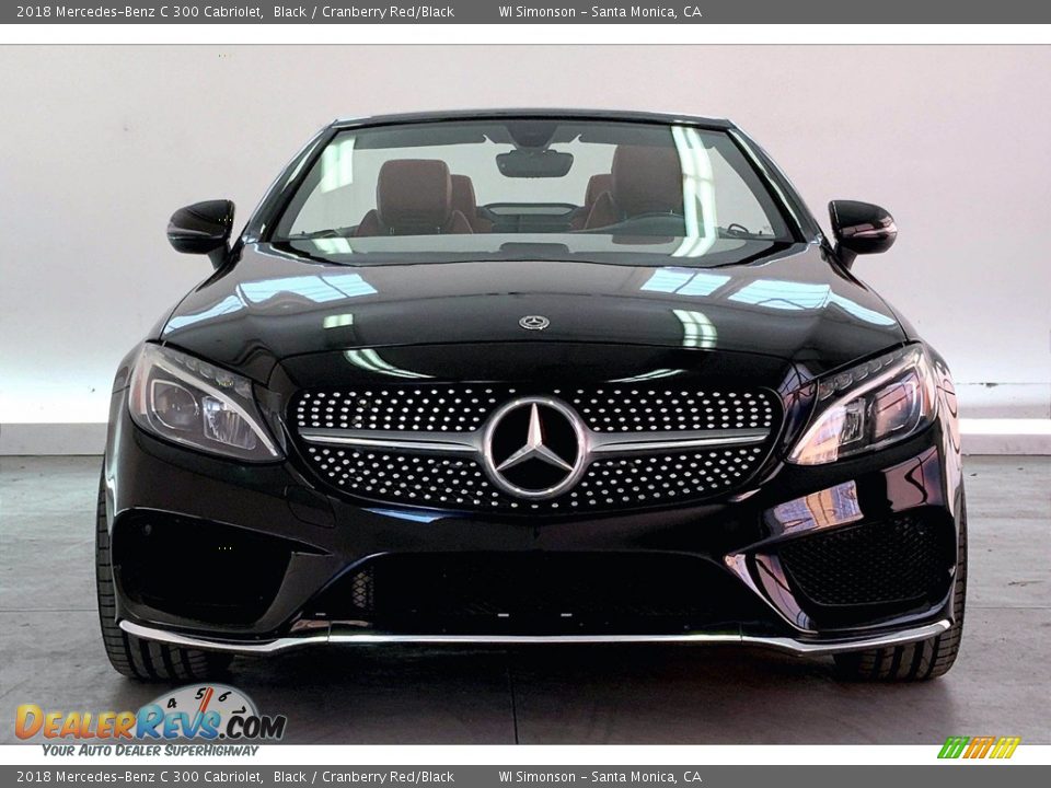 2018 Mercedes-Benz C 300 Cabriolet Black / Cranberry Red/Black Photo #2