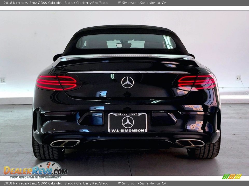 2018 Mercedes-Benz C 300 Cabriolet Black / Cranberry Red/Black Photo #3