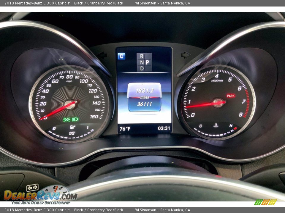 2018 Mercedes-Benz C 300 Cabriolet Gauges Photo #23