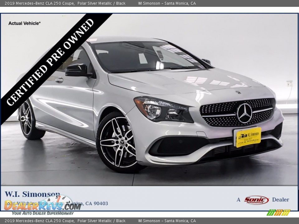 2019 Mercedes-Benz CLA 250 Coupe Polar Silver Metallic / Black Photo #1