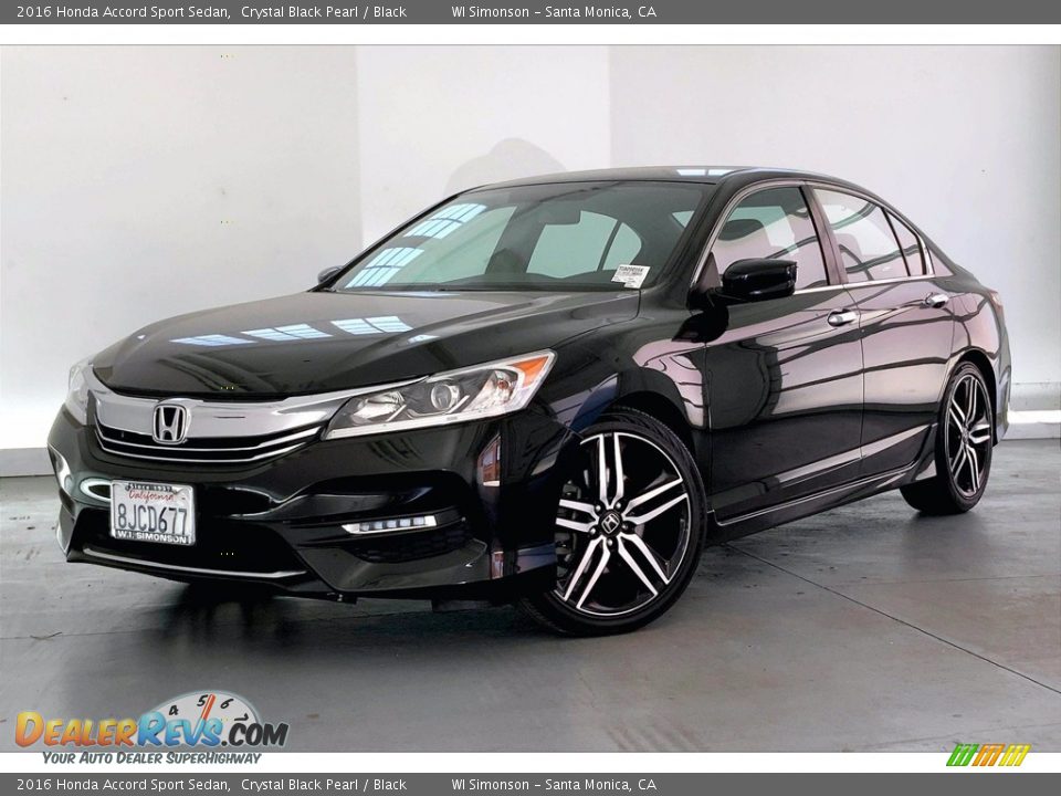 2016 Honda Accord Sport Sedan Crystal Black Pearl / Black Photo #12