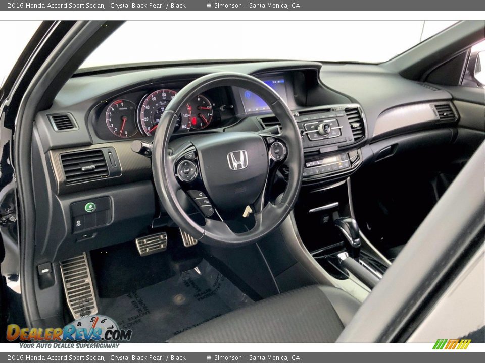 2016 Honda Accord Sport Sedan Crystal Black Pearl / Black Photo #14