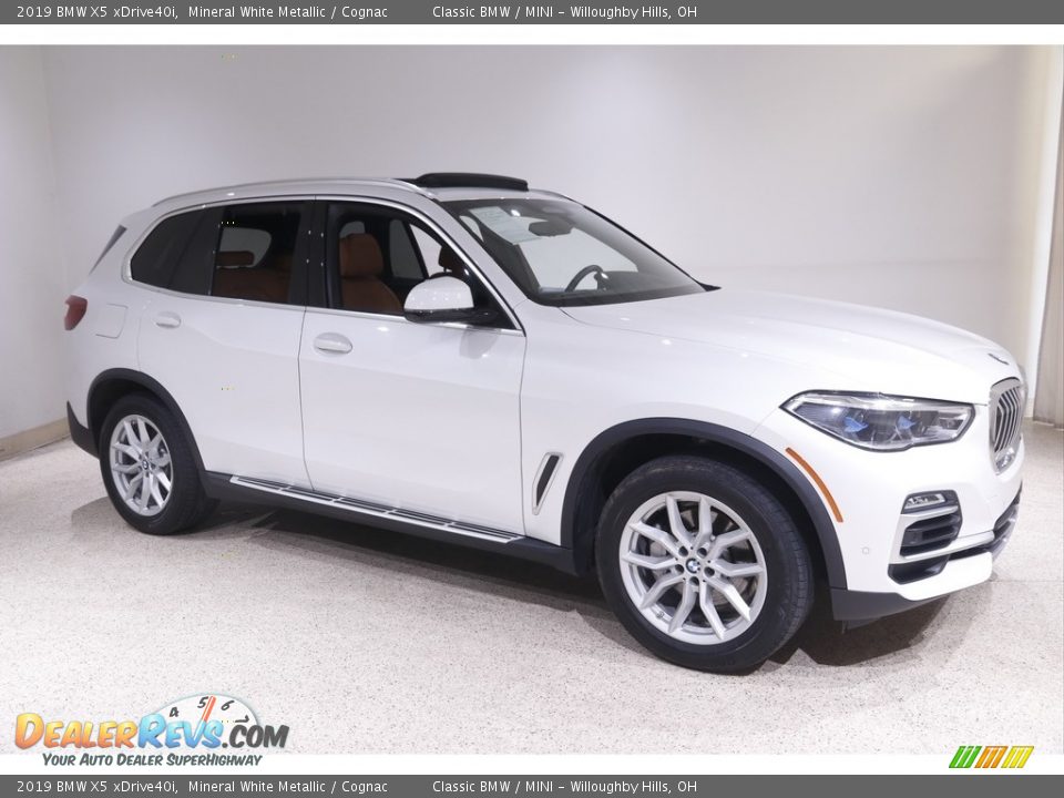 2019 BMW X5 xDrive40i Mineral White Metallic / Cognac Photo #1