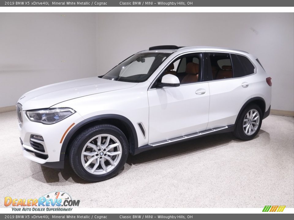 2019 BMW X5 xDrive40i Mineral White Metallic / Cognac Photo #3