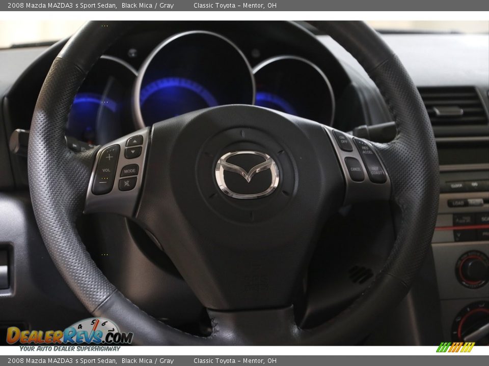 2008 Mazda MAZDA3 s Sport Sedan Black Mica / Gray Photo #7