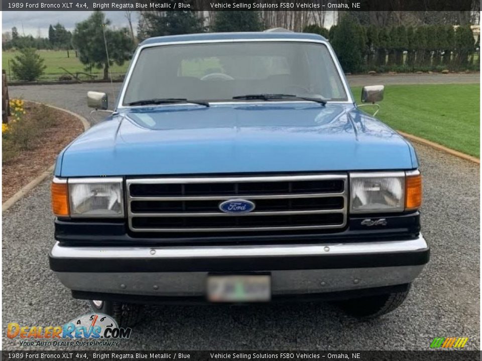 1989 Ford Bronco XLT 4x4 Bright Regatta Blue Metallic / Blue Photo #4