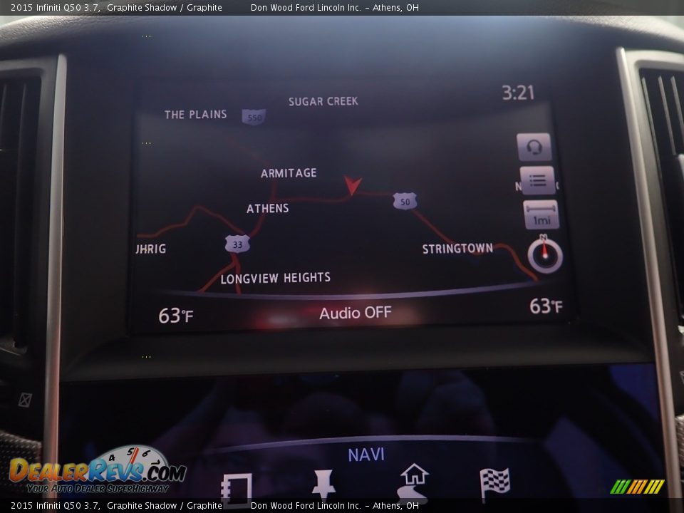 2015 Infiniti Q50 3.7 Graphite Shadow / Graphite Photo #3