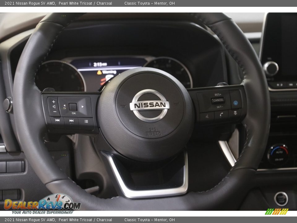 2021 Nissan Rogue SV AWD Pearl White Tricoat / Charcoal Photo #7
