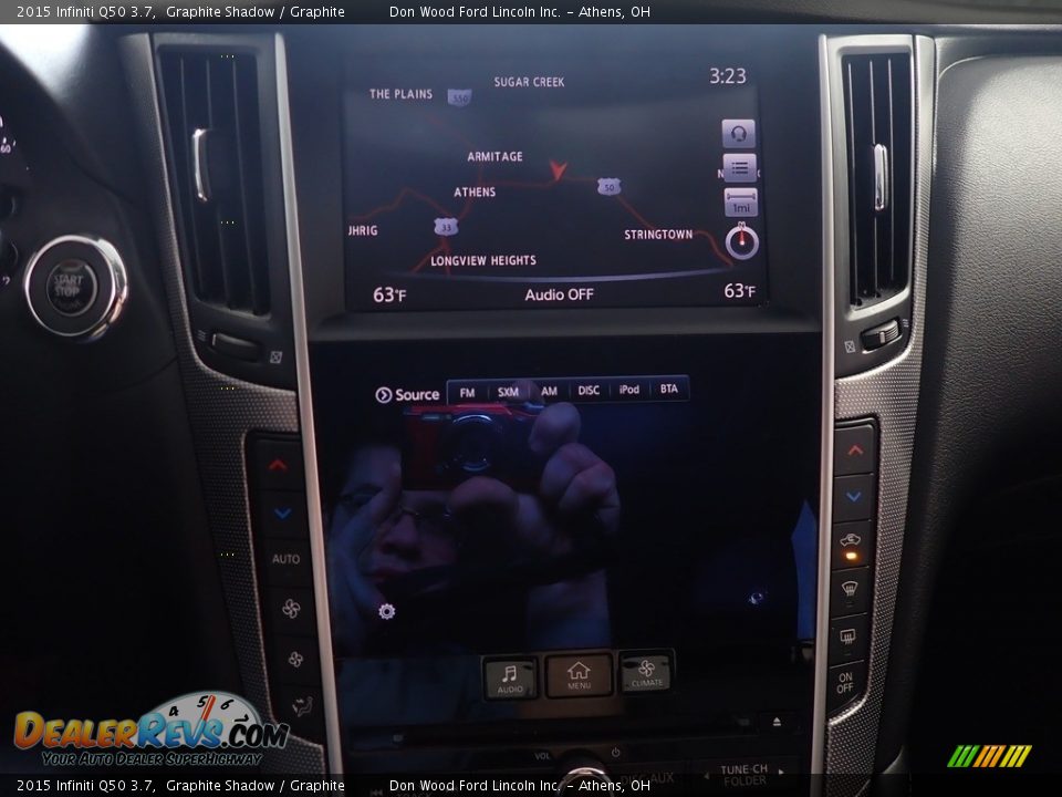 2015 Infiniti Q50 3.7 Graphite Shadow / Graphite Photo #28