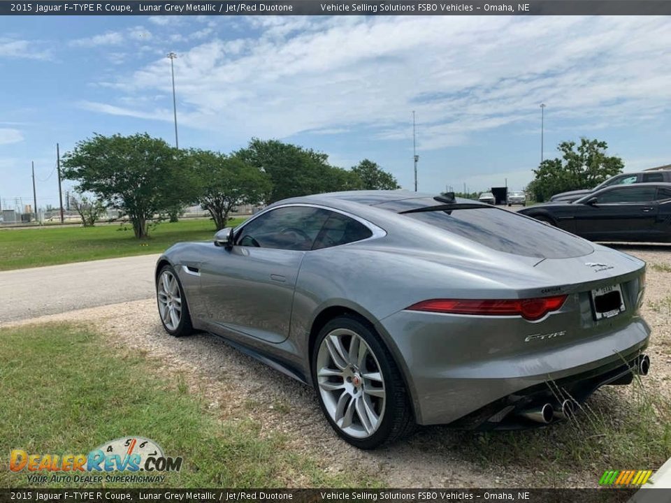 2015 Jaguar F-TYPE R Coupe Lunar Grey Metallic / Jet/Red Duotone Photo #4