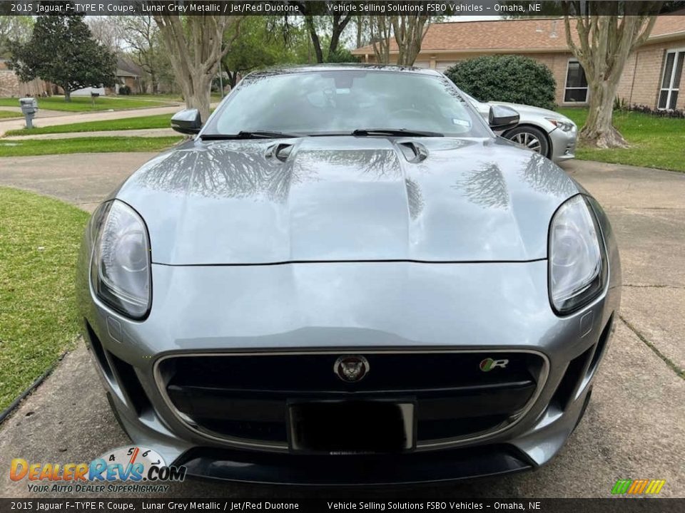 2015 Jaguar F-TYPE R Coupe Lunar Grey Metallic / Jet/Red Duotone Photo #6