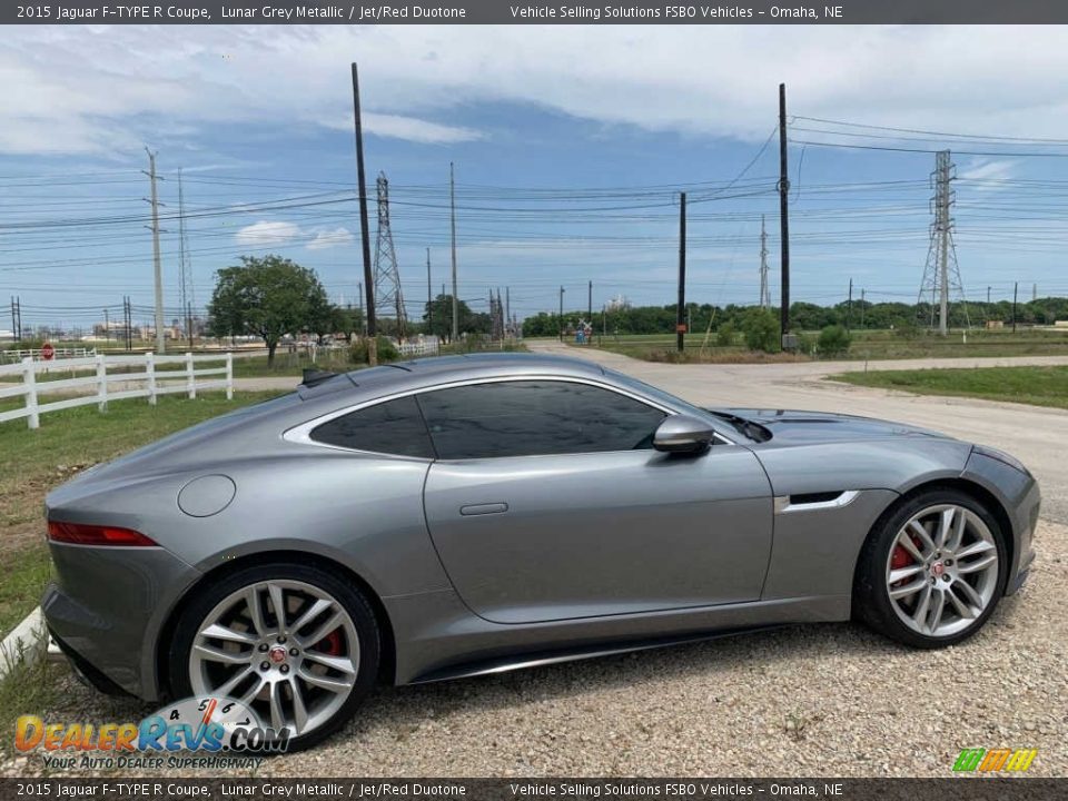 2015 Jaguar F-TYPE R Coupe Lunar Grey Metallic / Jet/Red Duotone Photo #11