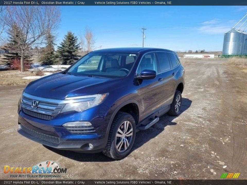 2017 Honda Pilot EX-L Obsidian Blue Metallic / Gray Photo #1