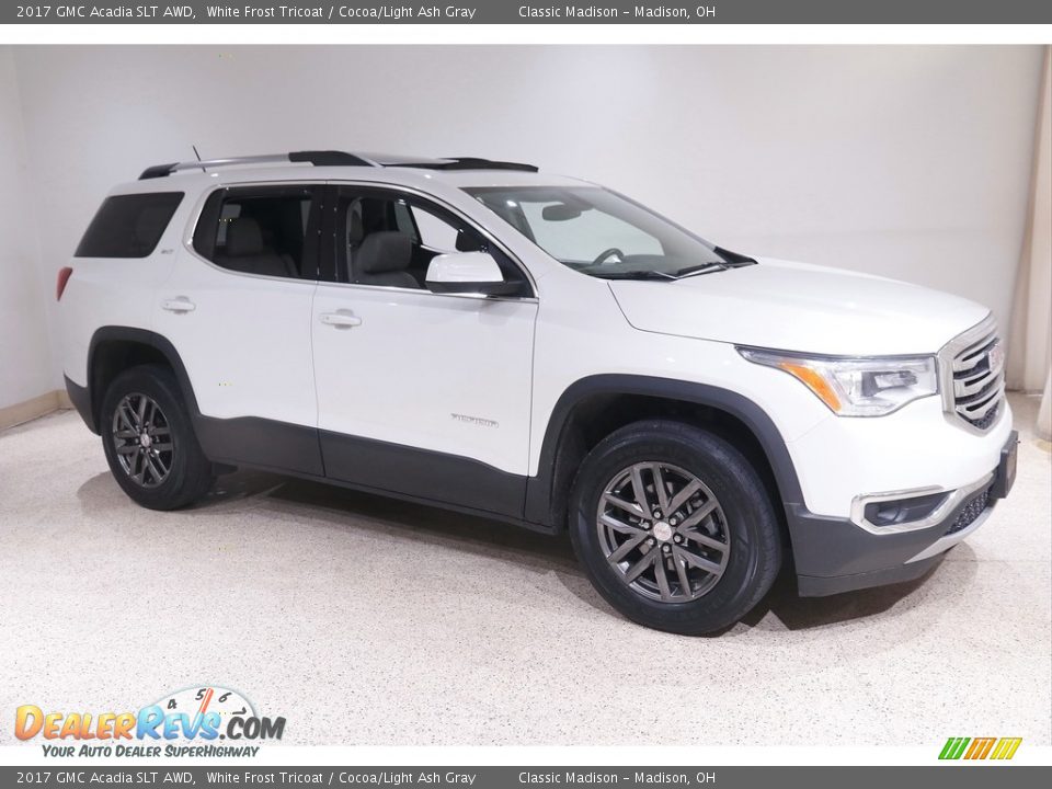 2017 GMC Acadia SLT AWD White Frost Tricoat / Cocoa/Light Ash Gray Photo #1