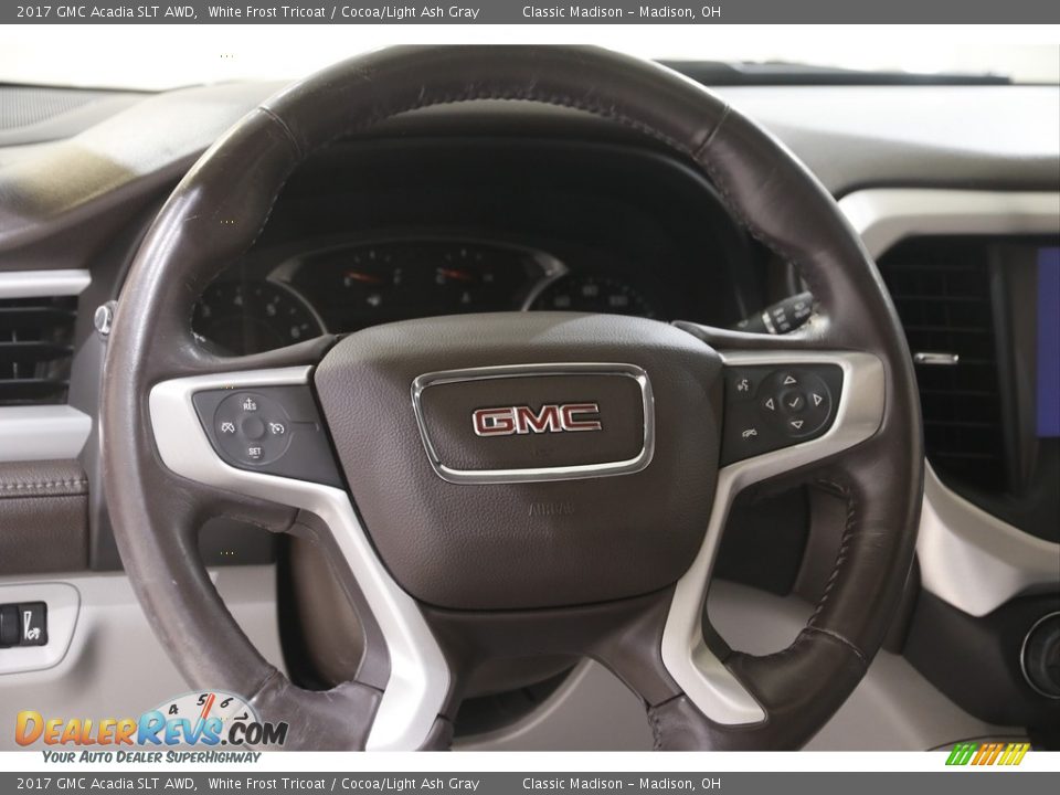 2017 GMC Acadia SLT AWD White Frost Tricoat / Cocoa/Light Ash Gray Photo #7