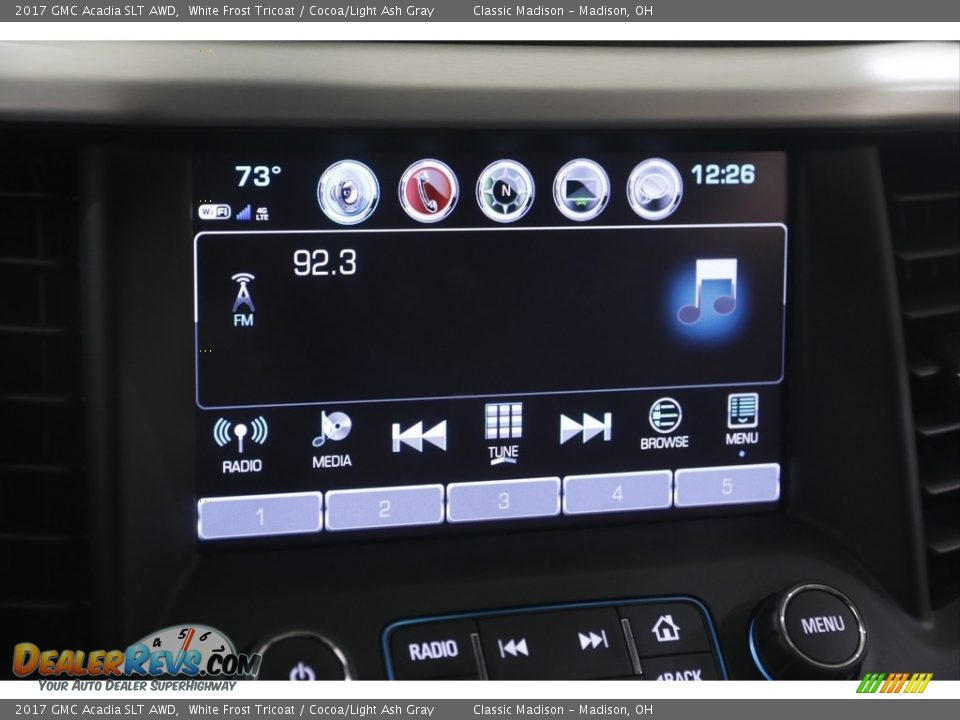 2017 GMC Acadia SLT AWD White Frost Tricoat / Cocoa/Light Ash Gray Photo #10