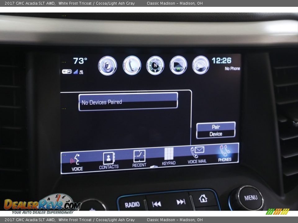 2017 GMC Acadia SLT AWD White Frost Tricoat / Cocoa/Light Ash Gray Photo #11