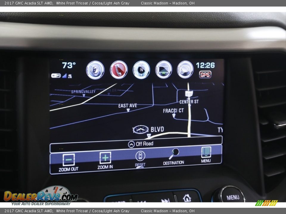 2017 GMC Acadia SLT AWD White Frost Tricoat / Cocoa/Light Ash Gray Photo #12